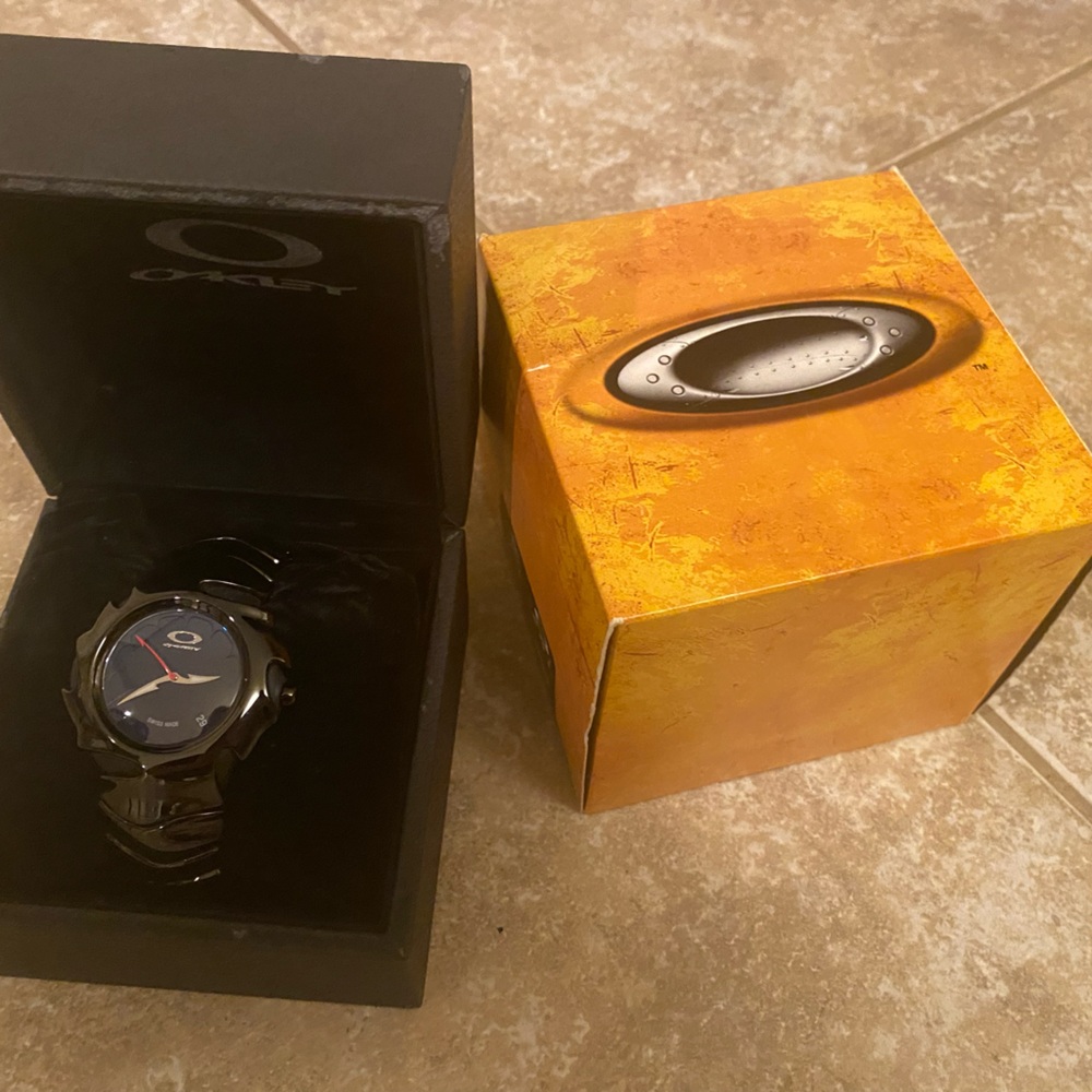 Oakley Black Watch with Orange Accents